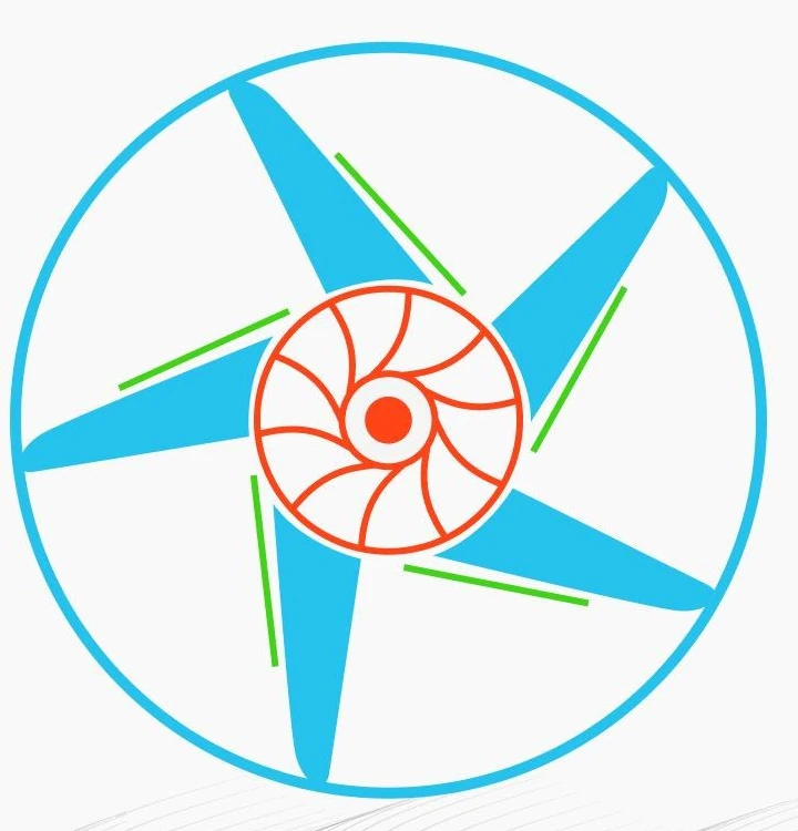 Схема направляющих лопастей и колеса-генератора X-Energy
